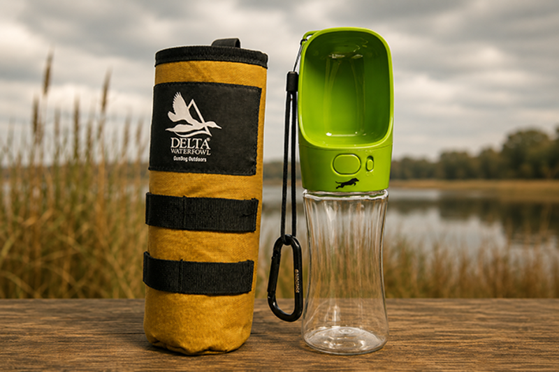 Duck Dog Club GunDog water bottle and carrying case