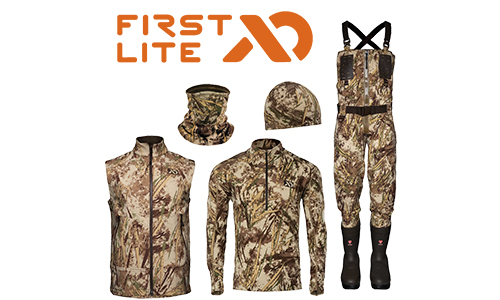 First Lite Prize Package - vest, base layers, hat, neck warmer and waders